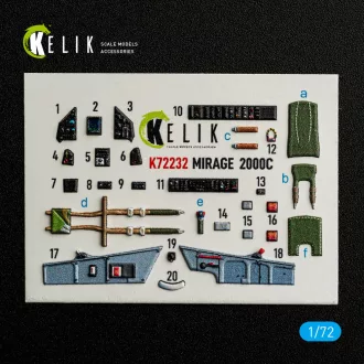   Kelik Mirage-2000C - interior 3D decals for DreamModel kit 3D matrica