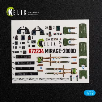  Kelik Mirage-2000D - interior 3D decals for Dream Model 3D matrica