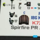 Kelik Spitfire PR A/B/E Types - interior 3D decals for IBG Models kit 3D matrica