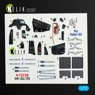   Kelik Mi-35/24 - interior 3D decals for Italeri kit 3D matrica