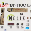 Kelik Bf-110C Early - interior 3D decals for Eduard 3D matrica