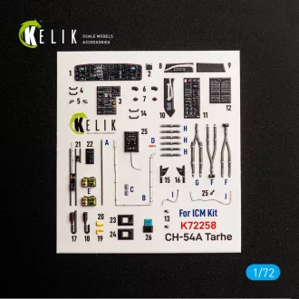Kelik CH-54A Tarhe - interior 3D decals for ICM 3D matrica