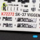 Kelik SK-37 Viggen - interior 3D decals for Special Hobby 3D matrica