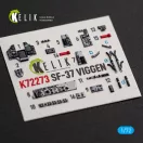 Kelik SF-37 Viggen - interior 3D decals for Special Hobby 3D matrica