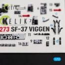 Kelik SF-37 Viggen - interior 3D decals for Special Hobby 3D matrica