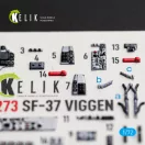 Kelik SF-37 Viggen - interior 3D decals for Special Hobby 3D matrica