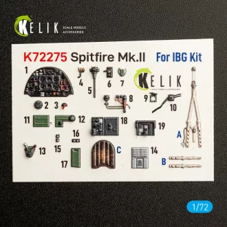 Kelik Spitfire Mk.II - interior 3D decals for IBG 3D matrica