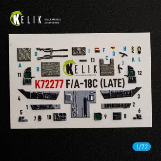   Kelik F/A-18C (LATE) - interior 3D decals for Academy 12411 3D matrica