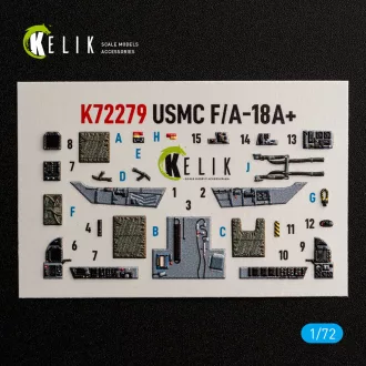   Kelik USMC F/A-18+ - interior 3D decals for Academy 12411 3D matrica
