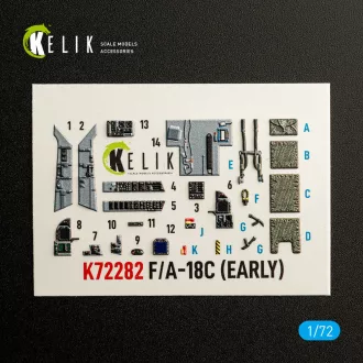   Kelik F/A-18C (EARLY) - interior 3D decals for Academy 12411 3D matrica