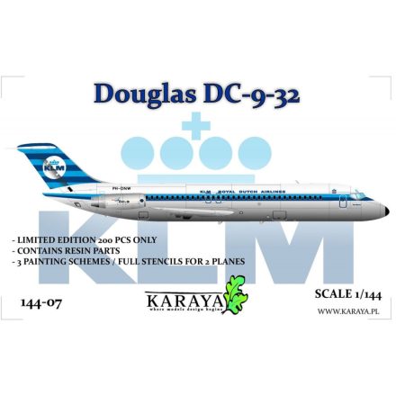 KARAYA DC-9-32 - PH-DNG City of Rotterdam, PH-DNV City of Warsaw, PH-DNW City of Moscow makett