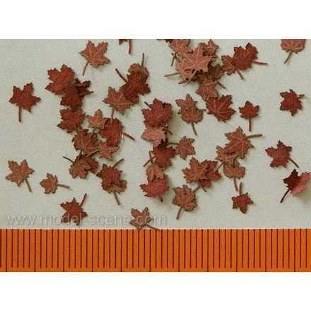 Model Scene Maple - dry leaves red colour (juhar)