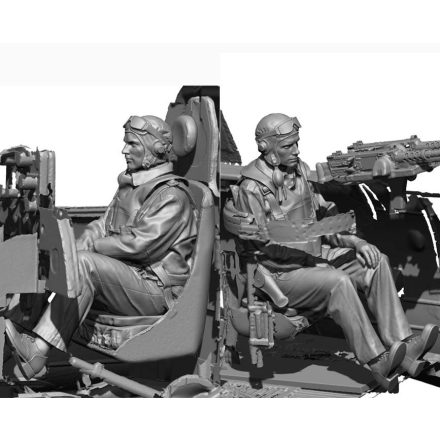 Legend WW2 US Navy Pilot & Rear Gunner set I 4 Heads makett