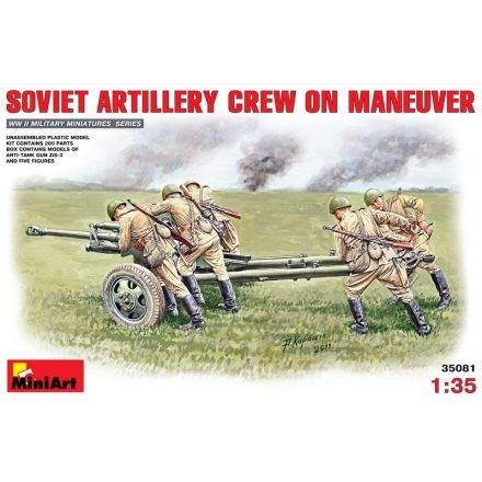 MiniArt Soviet Artillery Crew on Maneuver makett
