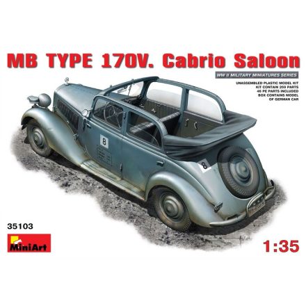 MiniArt MB Typ 170V. Cabrio Saloon makett