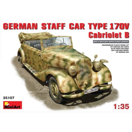 MiniArt German Staff Car Typ 170V Cabriolet B makett