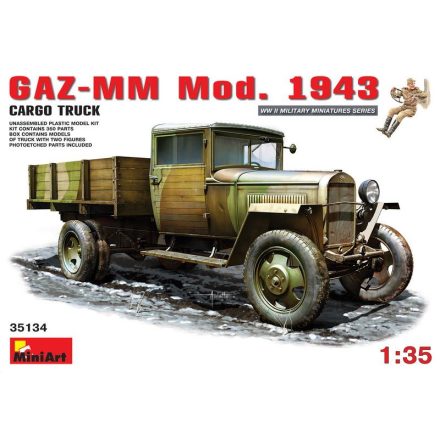 MiniArt GAZ-MM.Mod. 1943. Cargo Truck makett