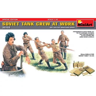   MiniArt - Soviet Tank Crew at Work. különleges kiadás 1:35 harci jármű makett