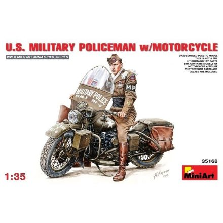 MiniArt U.S.Millitary Policeman with Motorcycle makett