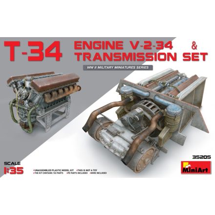 MiniArt T-34 Engine(V-2-34) & Transmission Set