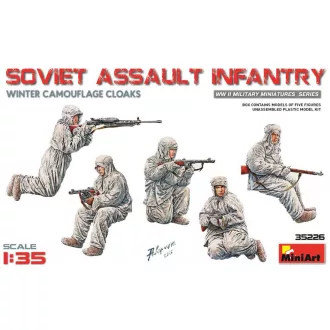   MiniArt - Soviet Assault Infantry (Win.Camouflage Cloaks) 1:35 figura készlet