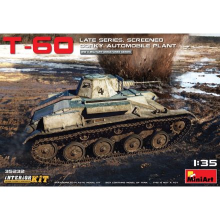 MiniArt T-60 Late Series, Screened (Gorky Automobile Plant) makett
