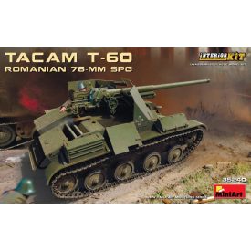 MiniArt ROMANIAN T-60 76-mm SPG TACAM WITH INTERIOR makett