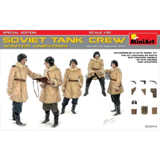   MiniArt - Soviet Tank Crew(Winter Uniforms)különleges kiadás 1:35 harci jármű makett