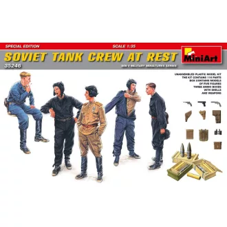   MiniArt - Soviet Tank Crew at Rest.különleges kiadás 1:35 harci jármű makett