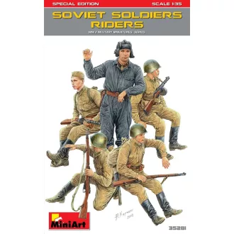   MiniArt - Soviet Soldiers Riders. különleges kiadás 1:35 figura készlet