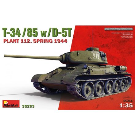 Miniart Soviet T-34/85 w/D-5T PLANT 112. SPRING 1944 makett