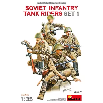   MiniArt - Soviet Infantry Tank Riders Set 1 1:35 harci jármű makett