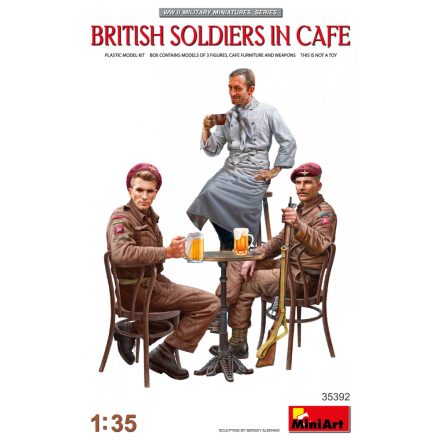 MiniArt BRITISH SOLDIERS IN CAFE makett