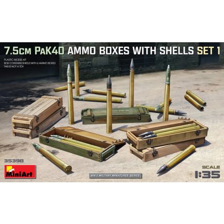 MiniArt 7.5cm PaK40 AMMO BOXES WITH SHELLS SET 1