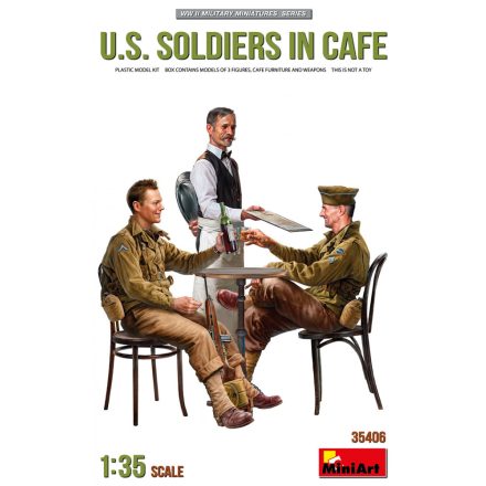 MiniArt U.S. SOLDIERS IN CAFE makett