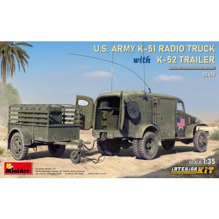 MiniArt U.S. Army K-51 Radio Truck With K-52 Trailer - Interior Kit makett