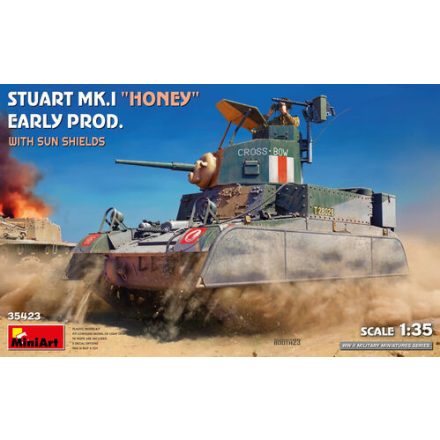 MiniArt Stuart Mk.I 'Honey' Early Production With Sun Shields makett