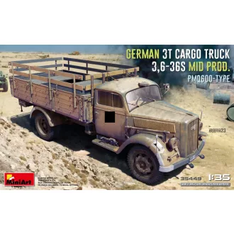   MiniArt German 3T Cargo Truck 3,6-36S Mid Prod. PMQ600-TYPE makett