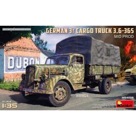 MiniArt German 3T Cargo Truck 3,6-36S Mid Prod makett