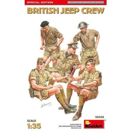 MiniArt British Jeep Crew Special Edition (5 Figures) makett