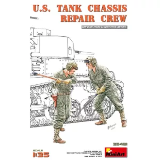MiniArt US Tank Chassis Repair Crew makett