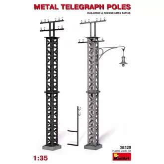 MiniArt - Metal Telegraph Poles 1:35 dioráma kiegészítő