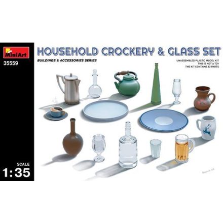 MiniArt Milk Household Crockery & Glass Set