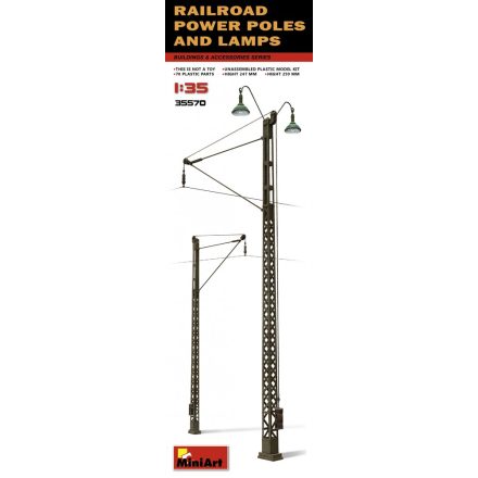 MiniArt Railroad Power Poles & Lamps