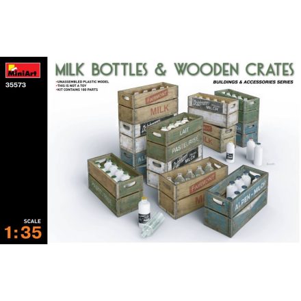 MiniArt Milk Bottles & Wooden Crates