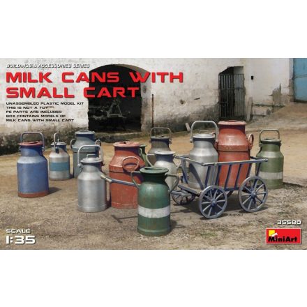 MiniArt Milk Cans with Small Cart