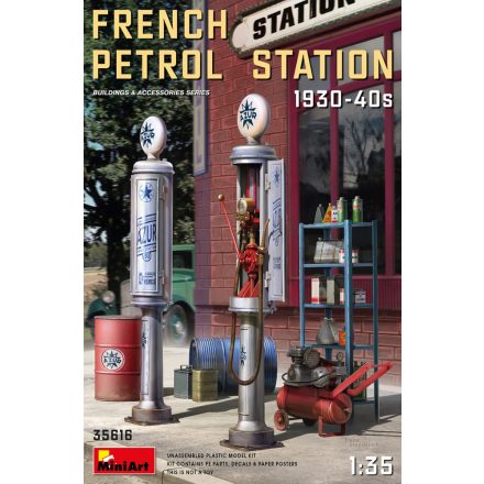 MiniArt French Petrol Station 1930-40S makett