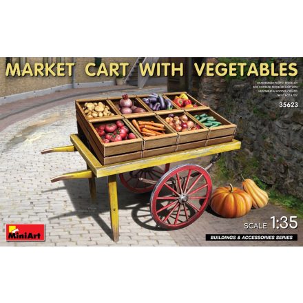 MiniArt Market Cart with Vegetables makett