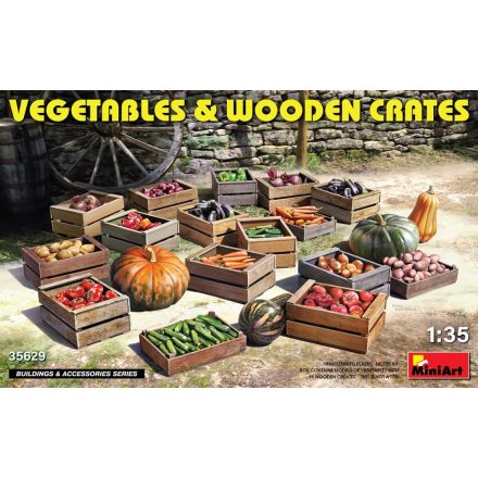 MiniArt Vegetables & Wooden Crates makett