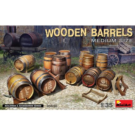 MiniArt Wooden Barrels. Medium Size makett